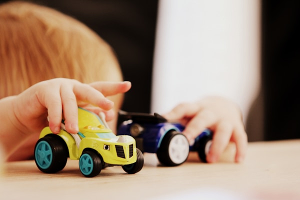 Toddler in early language activity