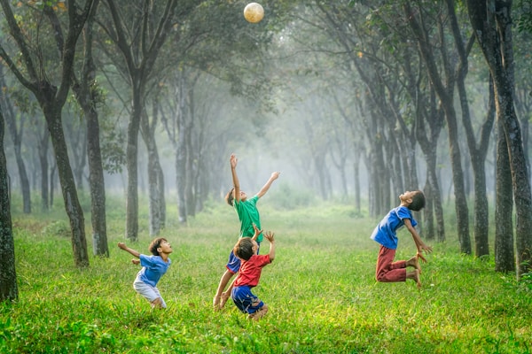 Children playing and communicating together